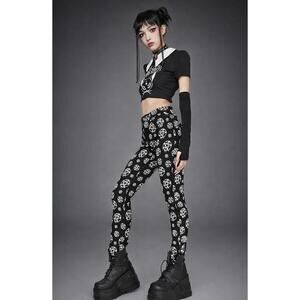 The Grave Girls Darkest Point Pentagram High Waist Jeans Black Size Large